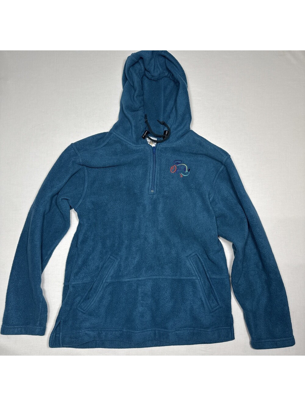 Vintage Disney Mickey Mouse 1/4 Zip Hooded Sweatshirt Size Medium